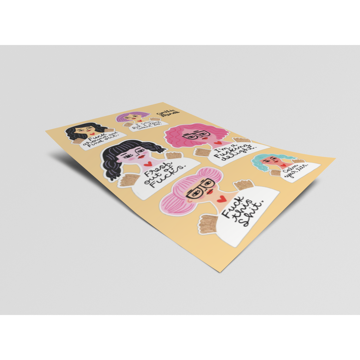 Sweary Affirmations Sticker Set