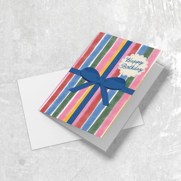 Happy Birthday Gift Bow Card