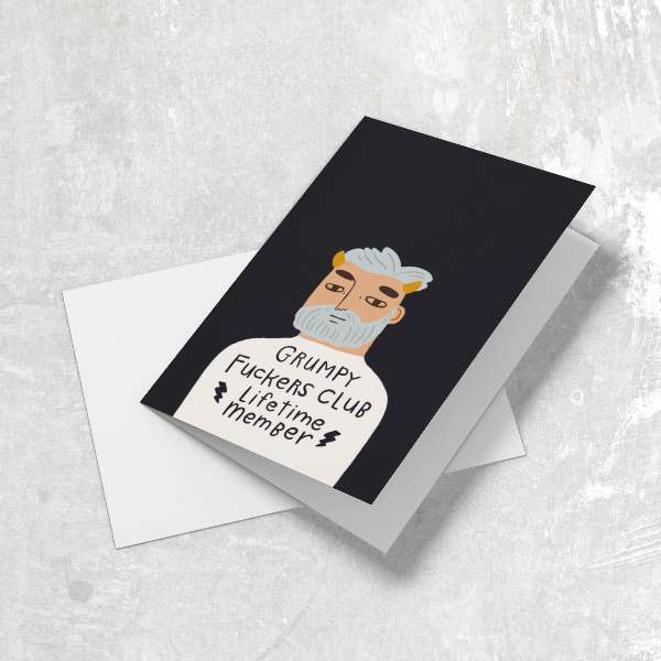Grumpy Fuckers Club - Lifetime Member Card