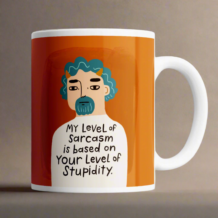 My Level of Sarcasm Grumpy Bastard Mug