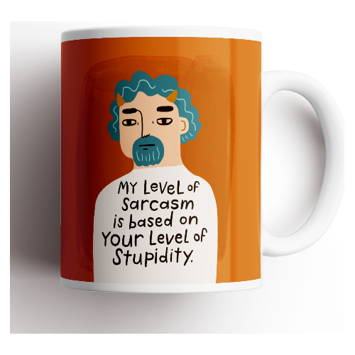 My Level of Sarcasm Grumpy Bastard Mug