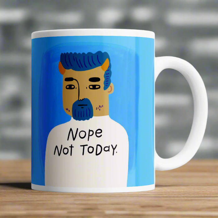 Nope Not Today Grumpy Bastard Mug
