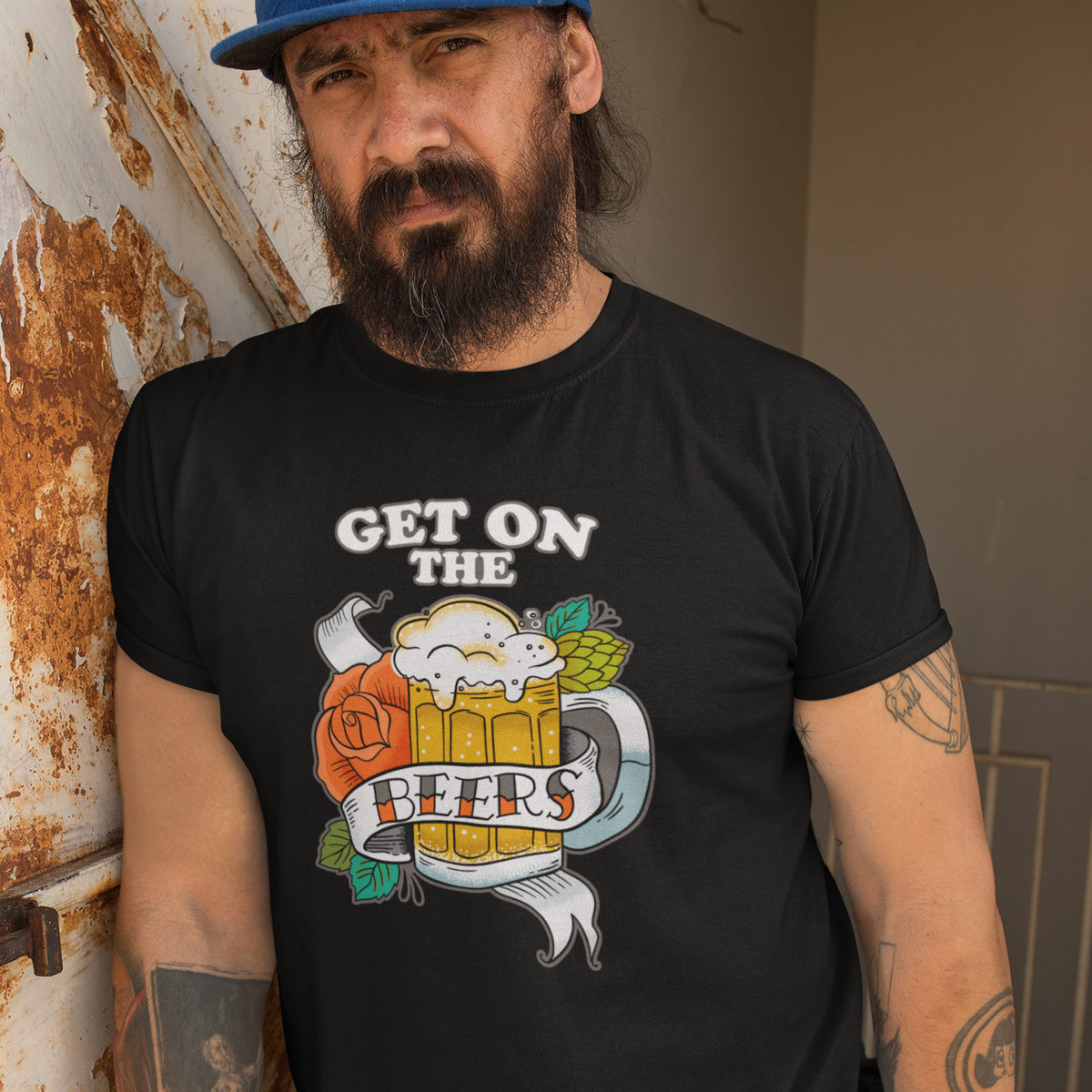 Get on The Beers Graphic Men&#39;s/Unisex T-Shirt