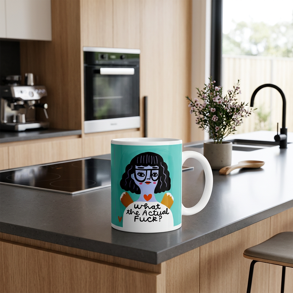 What The Actual Fuck Grumpy Angel Mug
