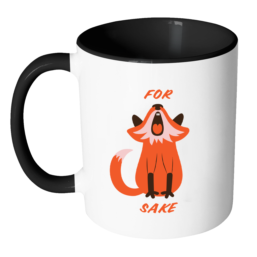For Fox Sake Coloured Accent Mug-Drinkware-Far Kew Emporium