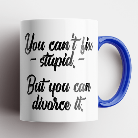 Slightly Fucked You Can't Fix Stupid, But You Can Divorce It Mug