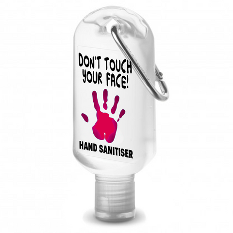 Image of Don't Touch Your Face - Kids 60ml hand Sanitiser With Clip