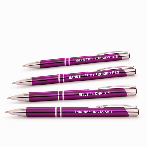 Fuck This Job Purple Pen Pack
