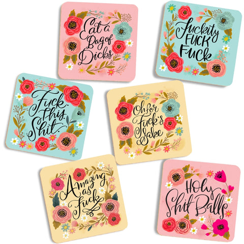 Image of Pretty Sweary Table Coasters
