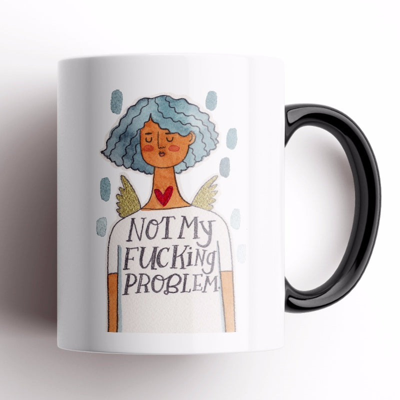 Not My Fucking Problem, Grumpy Angel Mug