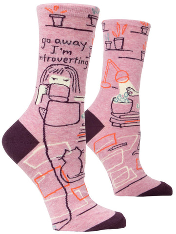 Image of Go Away, I'm Introverting Crew Socks