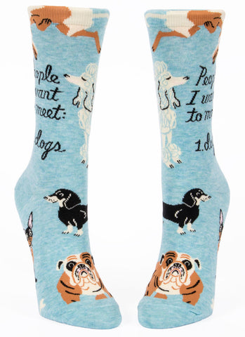 Image of People I Want To Meet: Dogs Crew Socks