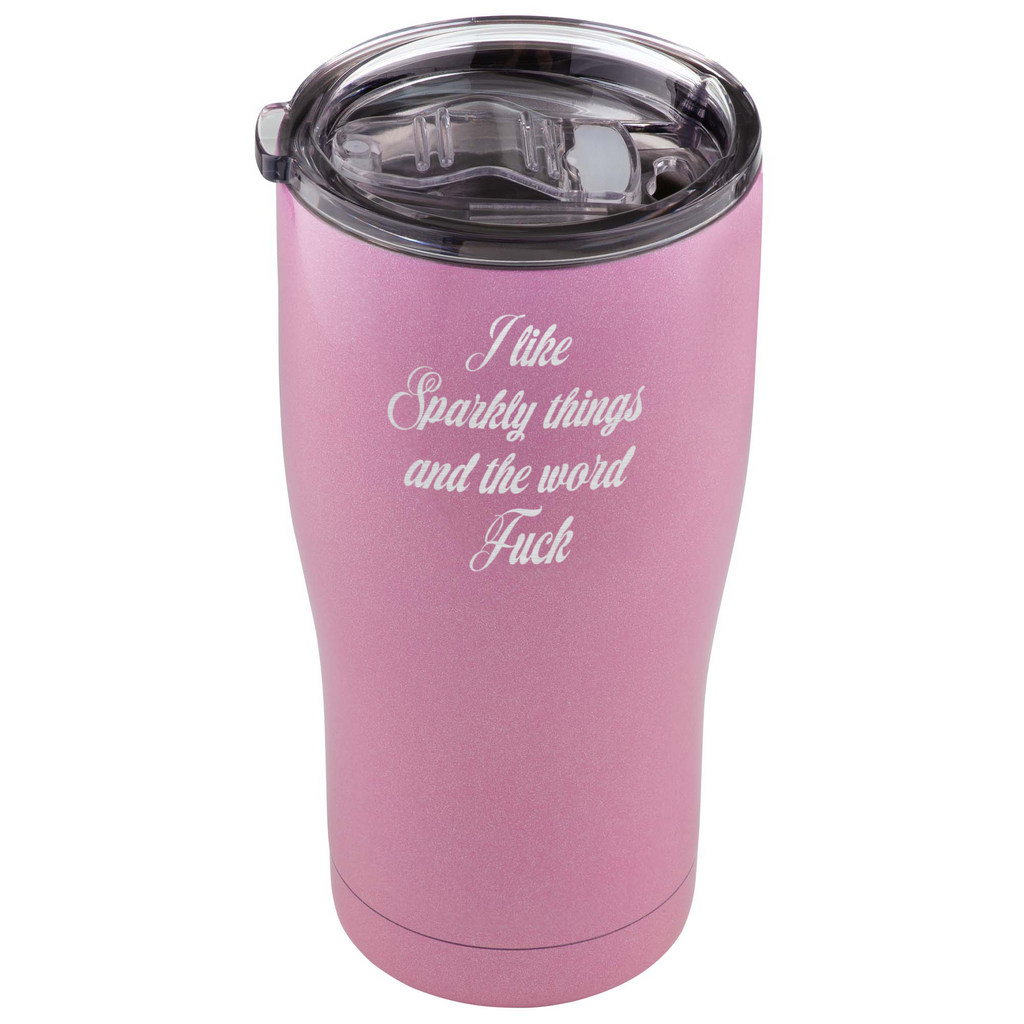 I Like Sparkly Things & The Word Fuck 590ml Travel Tumbler