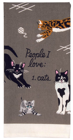 Image of People I Love: Cats Tea Towel / Dish Towel