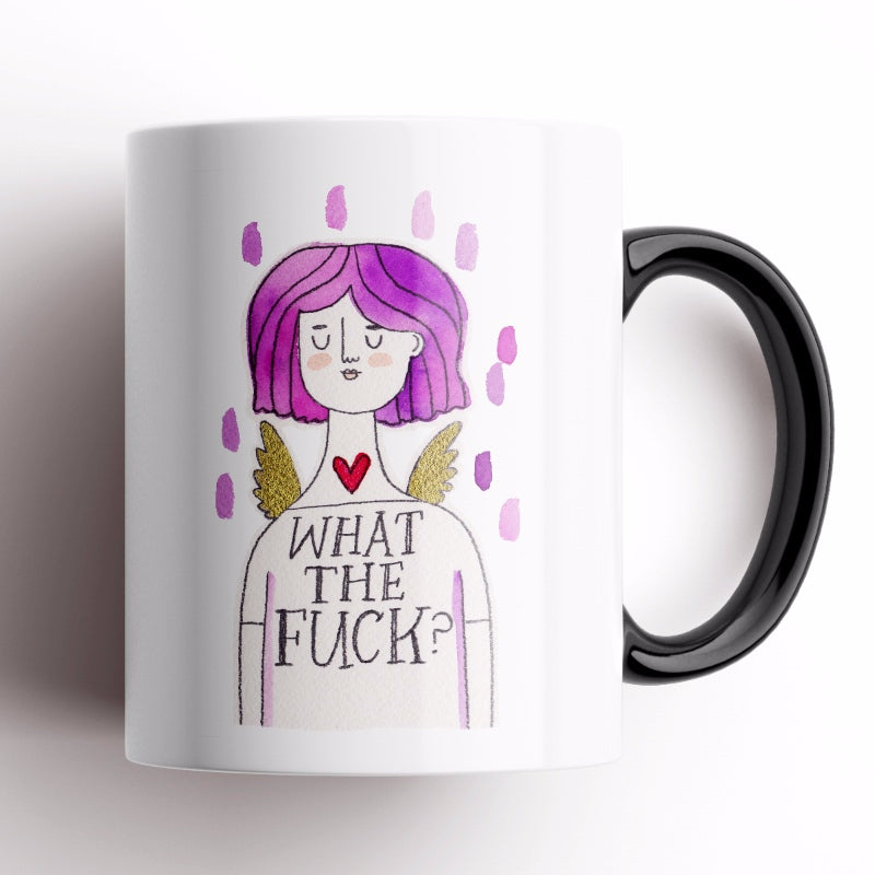 What The Fuck? - Grumpy Angel Mug