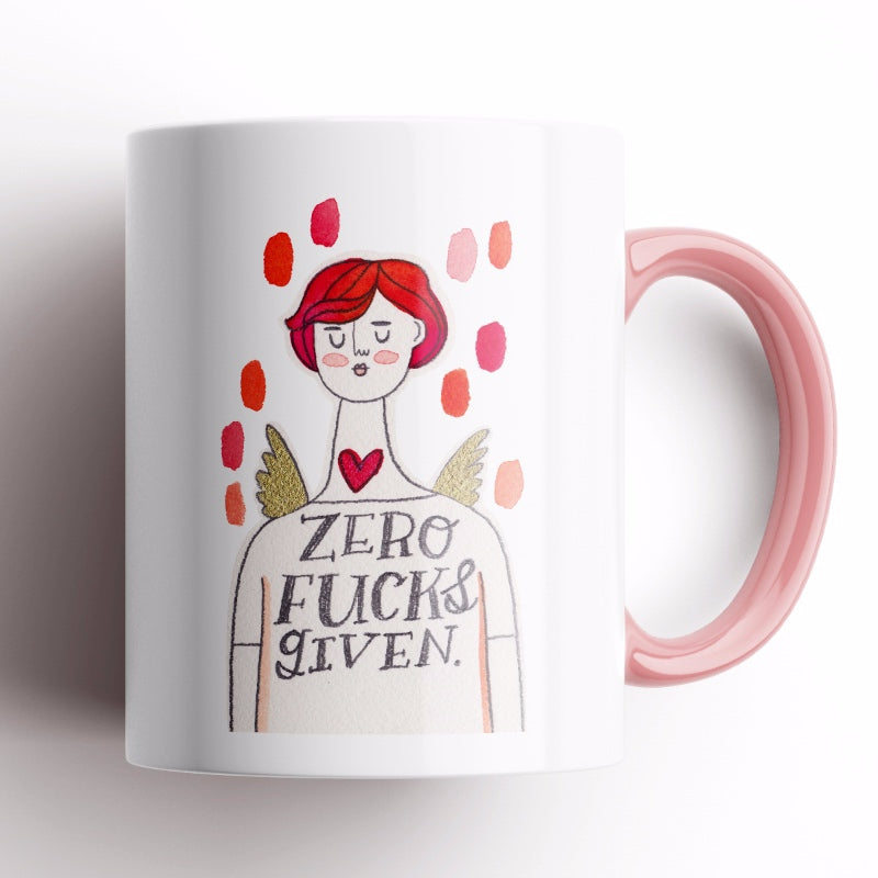 Zero Fucks Given - Grumpy Angel Mug