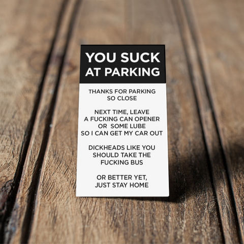 Image of You Suck At Parking Cards
